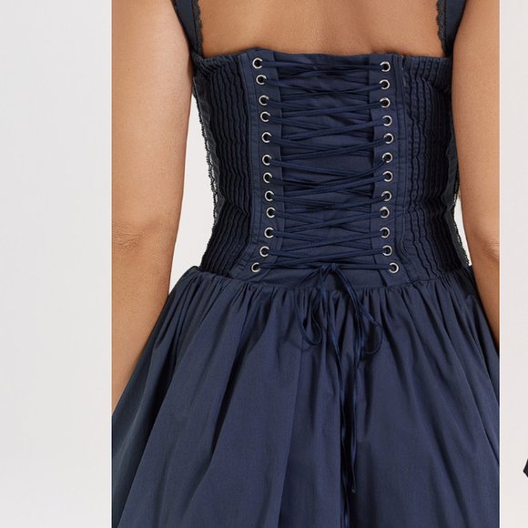 HOUSE OF CB 'Pietra' French Navy Corset Mini Dress NWOT - Picture 5 of 14